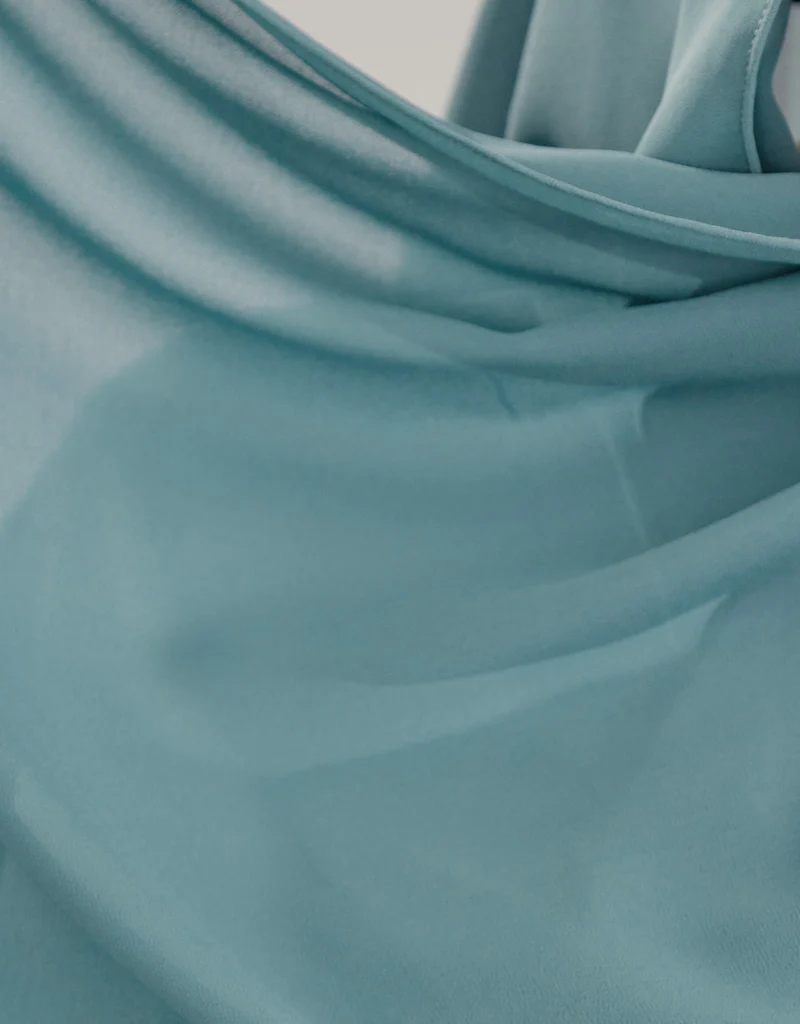 Chiffon Shawl - Shades of Teal - Image 6