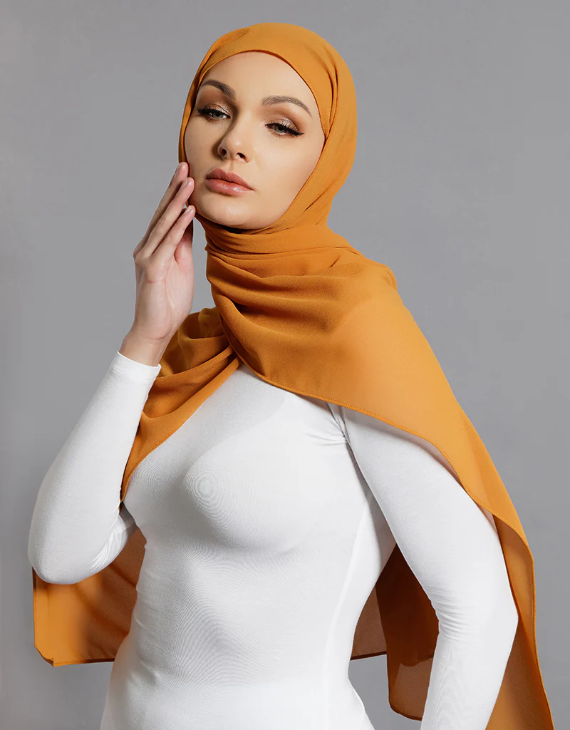 Chiffon Shawl - Shades of Yellow - Image 5