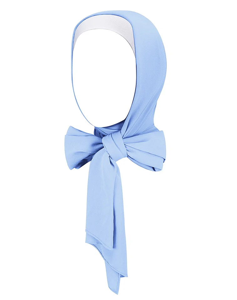 Chiffon Shawl - Baby Blue - Image 9