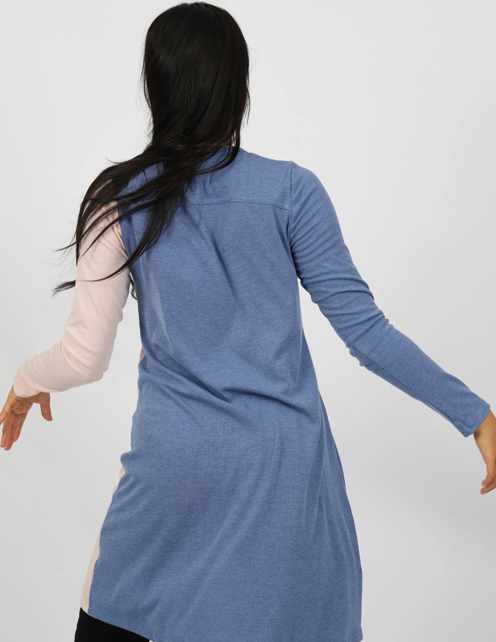 Colour Block Knit Button Cardigan - Image 5