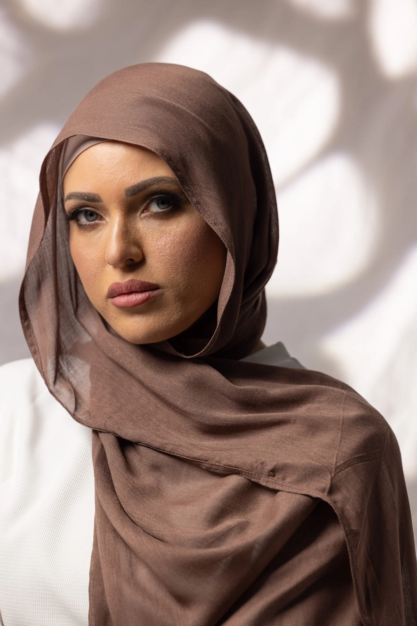 Cotton Modal Shawls - Dark Brown - Image 10