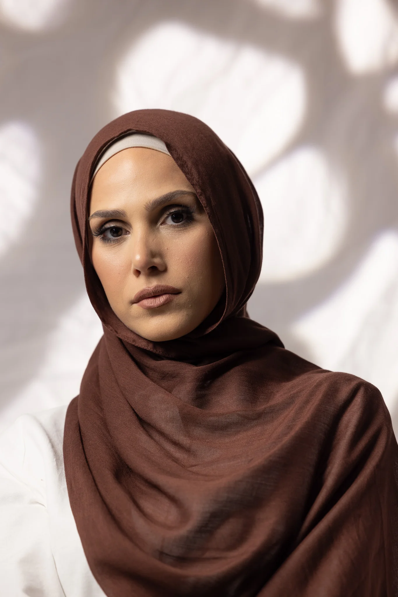 Cotton Modal Shawls - Dark Brown - Image 5