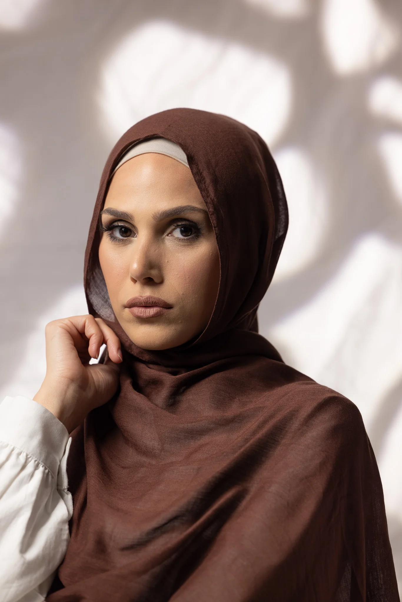 Cotton Modal Shawls - Dark Brown - Image 6
