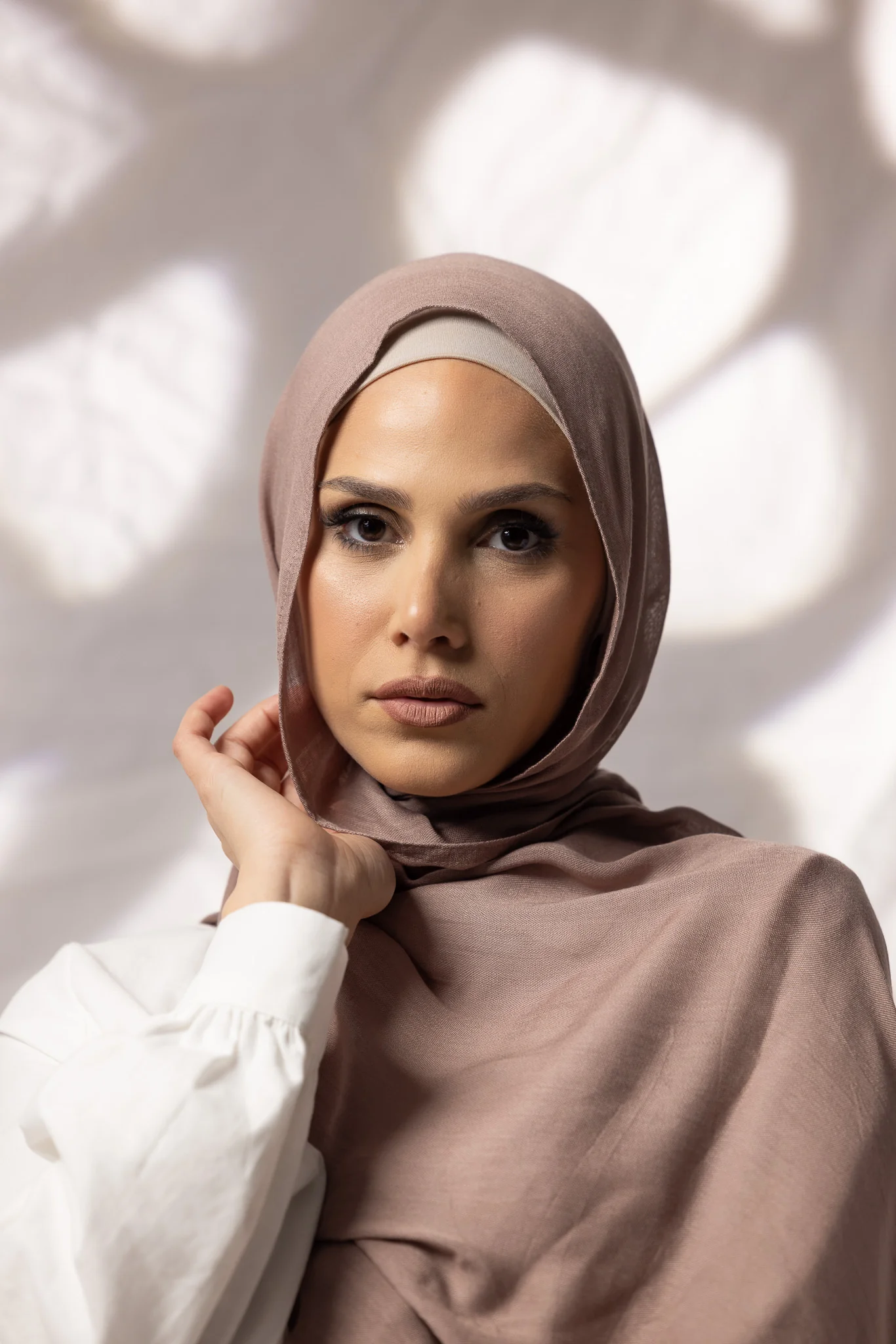 Cotton Modal Shawls - Shades of Light Brown - Image 12