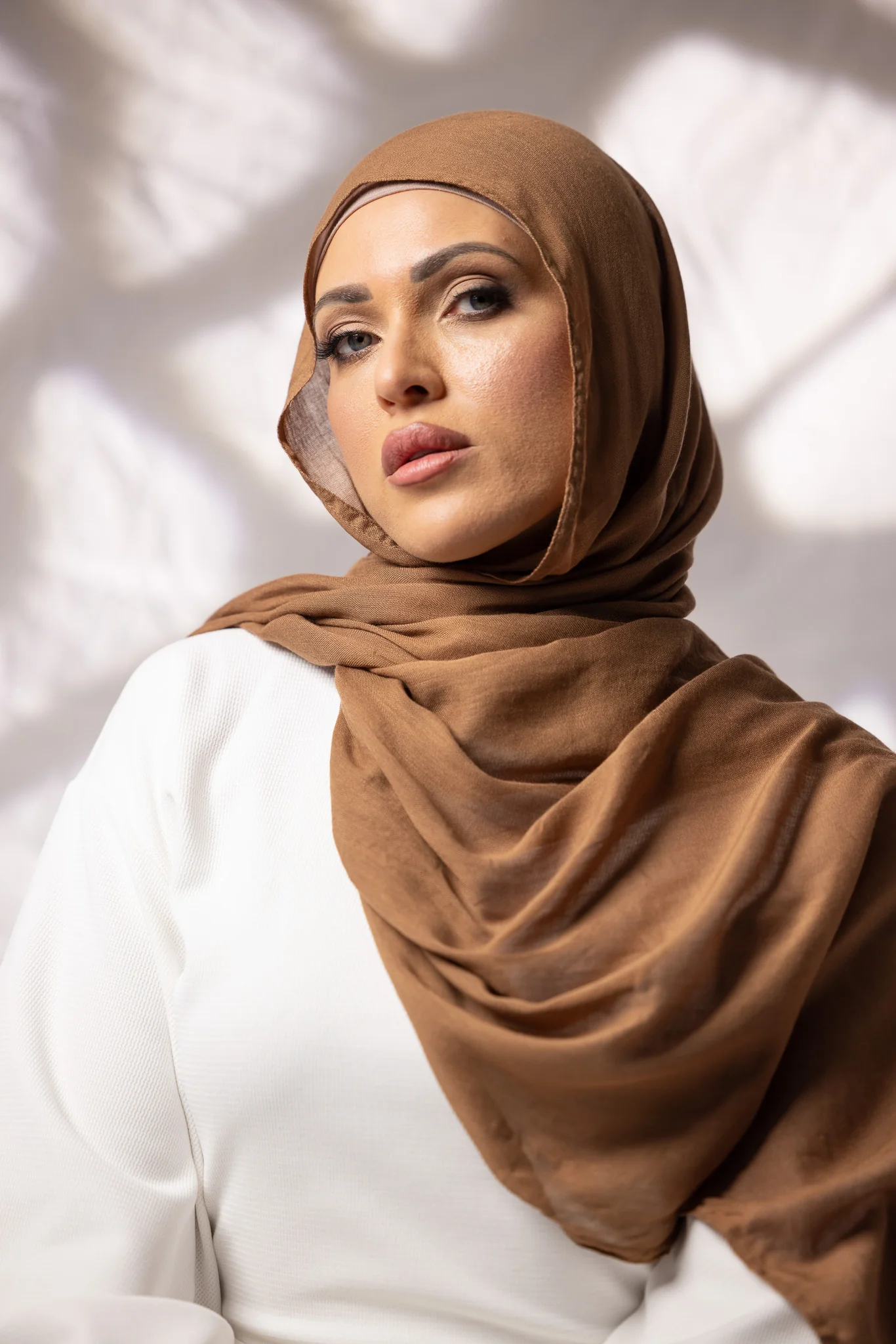 Cotton Modal Shawls - Shades of Light Brown - Image 14