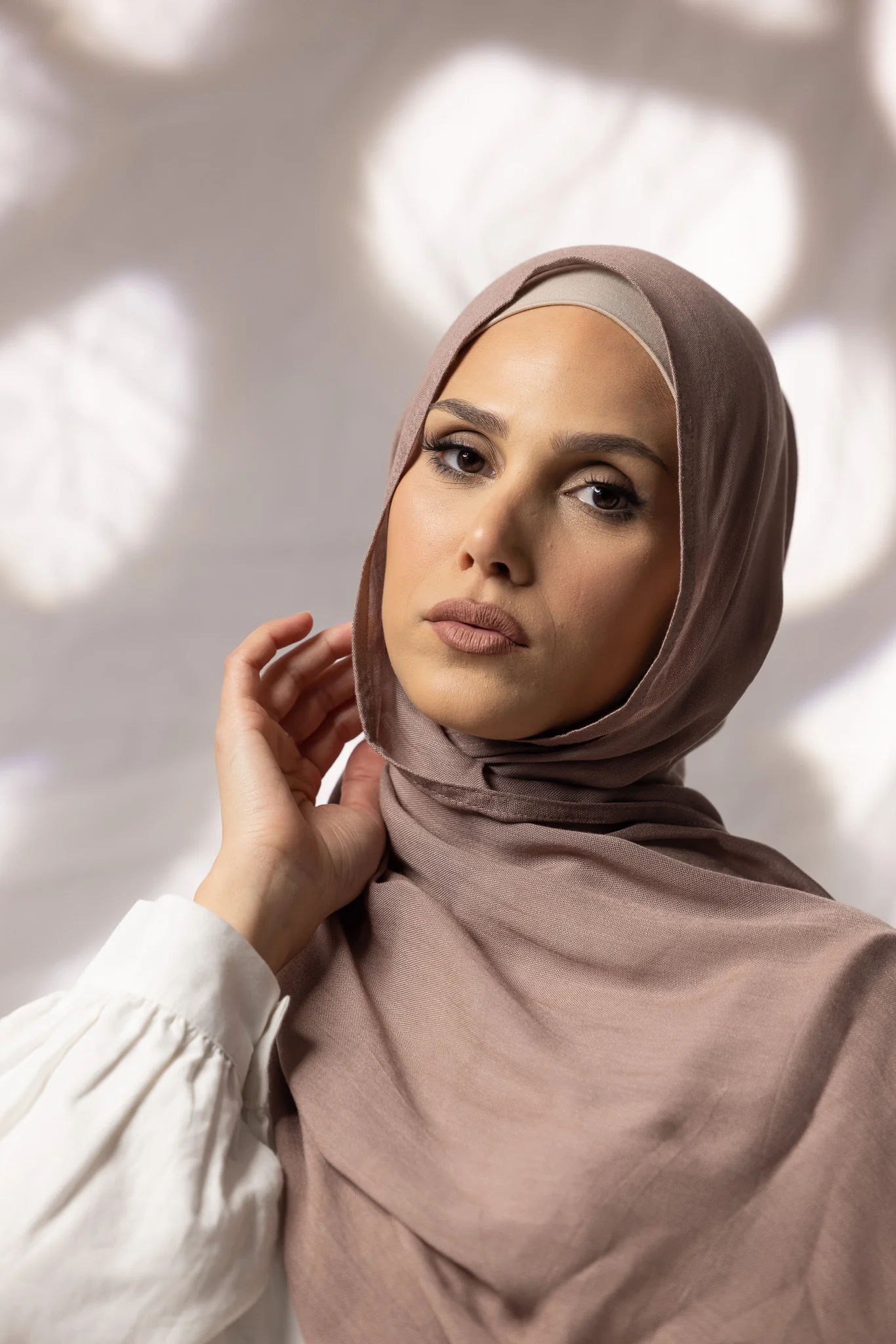 Cotton Modal Shawls - Shades of Light Brown - Image 9