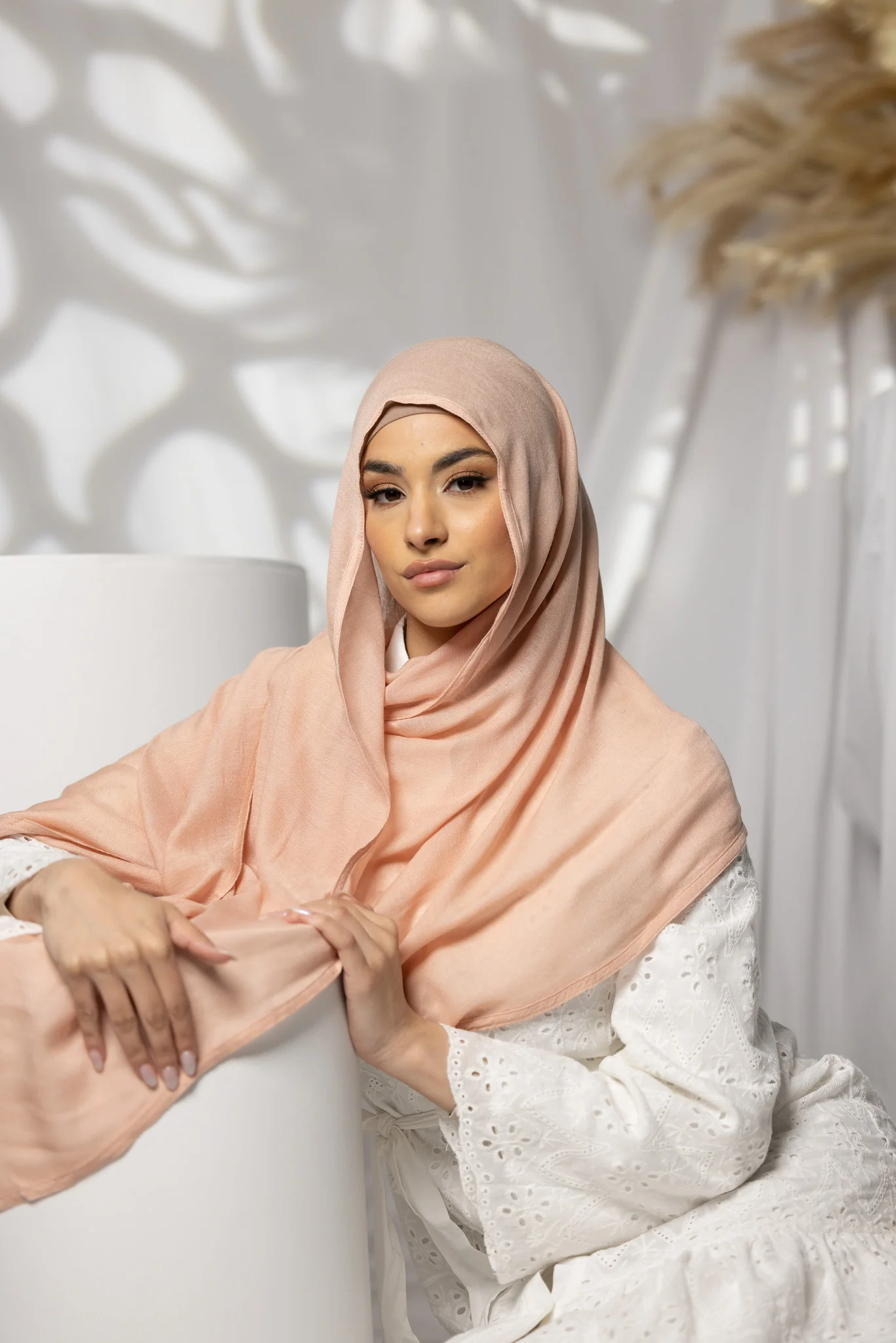 Cotton Modal Shawls - Shades of Light Nude - Image 15