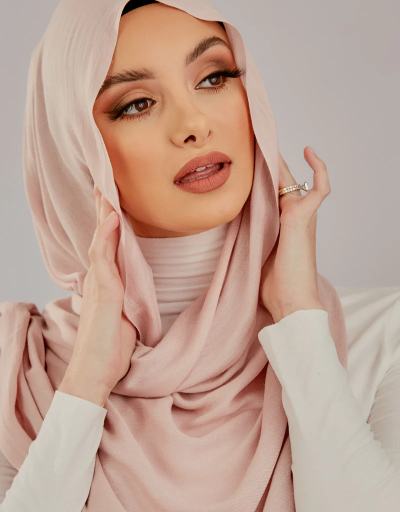 Cotton Tassel Twisted Shawl - Shades in Pink - Image 12