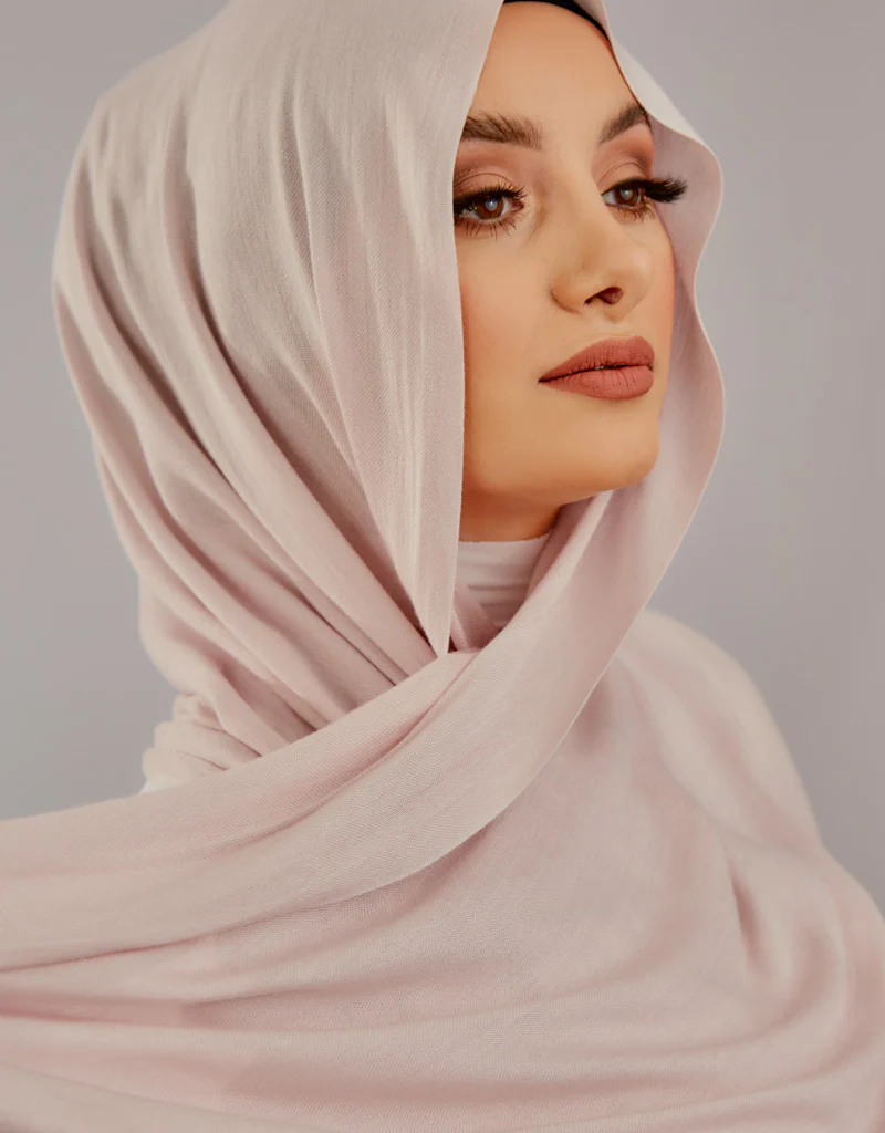 Cotton Tassel Twisted Shawl - Shades in Pink - Image 6
