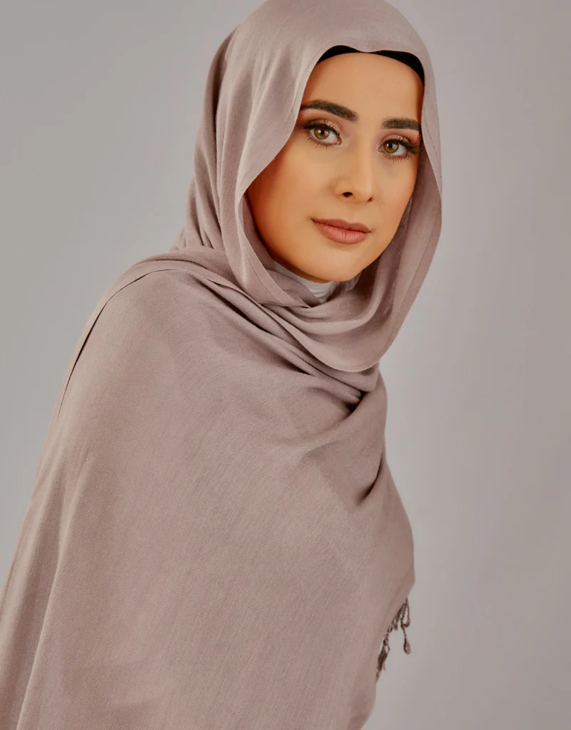 Cotton Tassel Twisted Shawl - Shades in Pink - Image 7