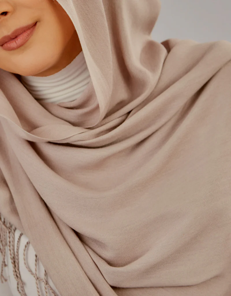 Cotton Tassel Twisted Shawl - Shades of Grey - Image 6