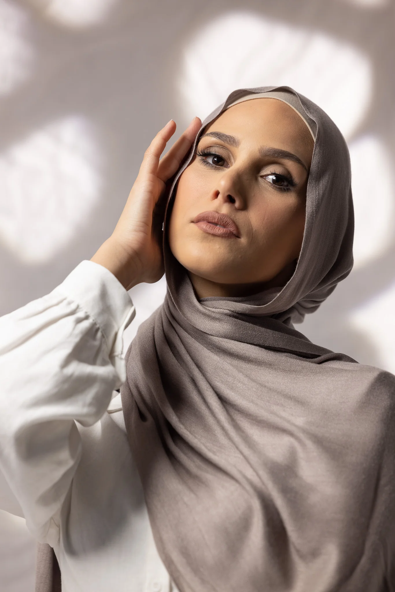 Cotton Tassleless Shawl - Shades of Grey - Image 7