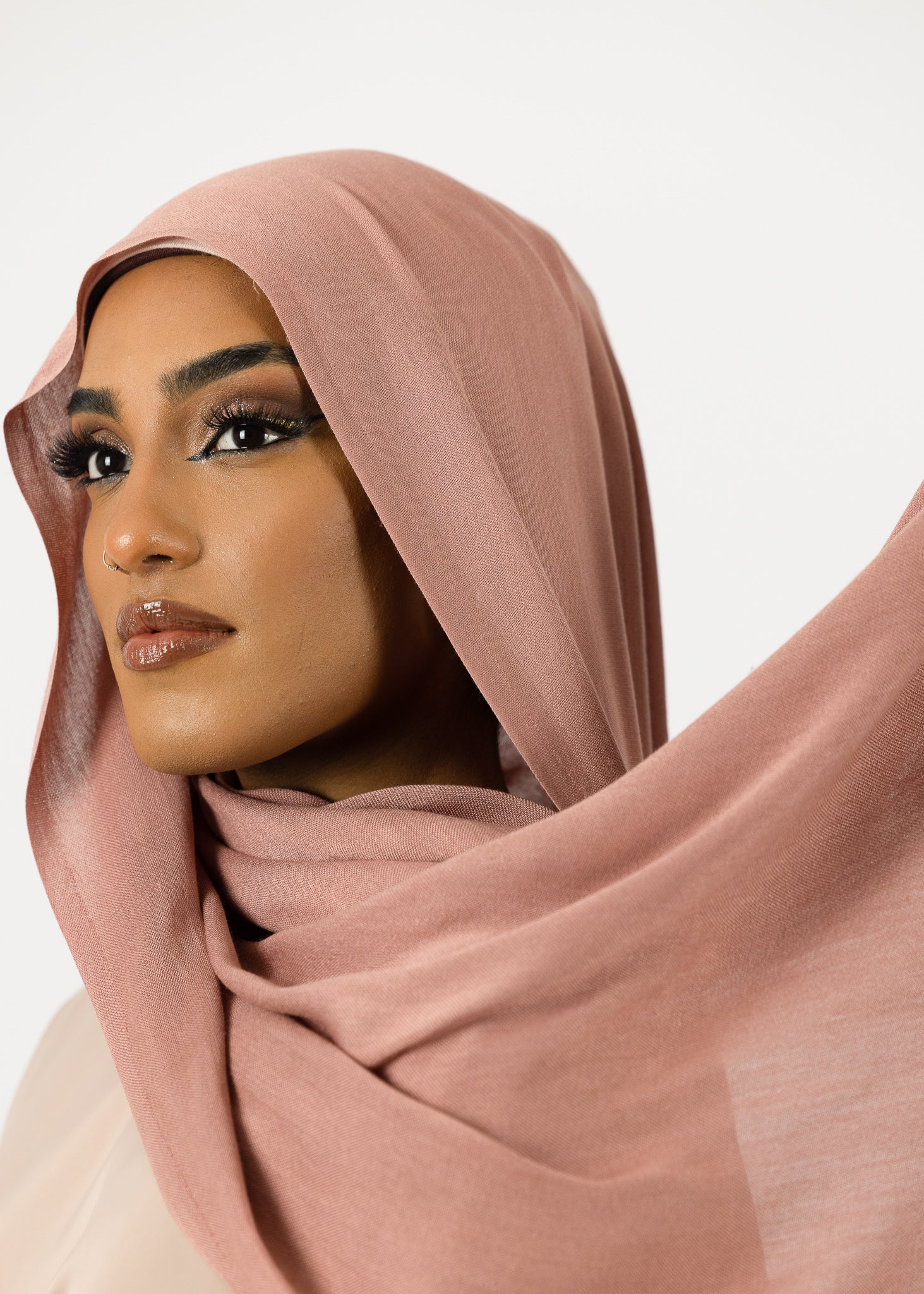 Cotton Tassleless Shawl - Shades of Pink - Image 10