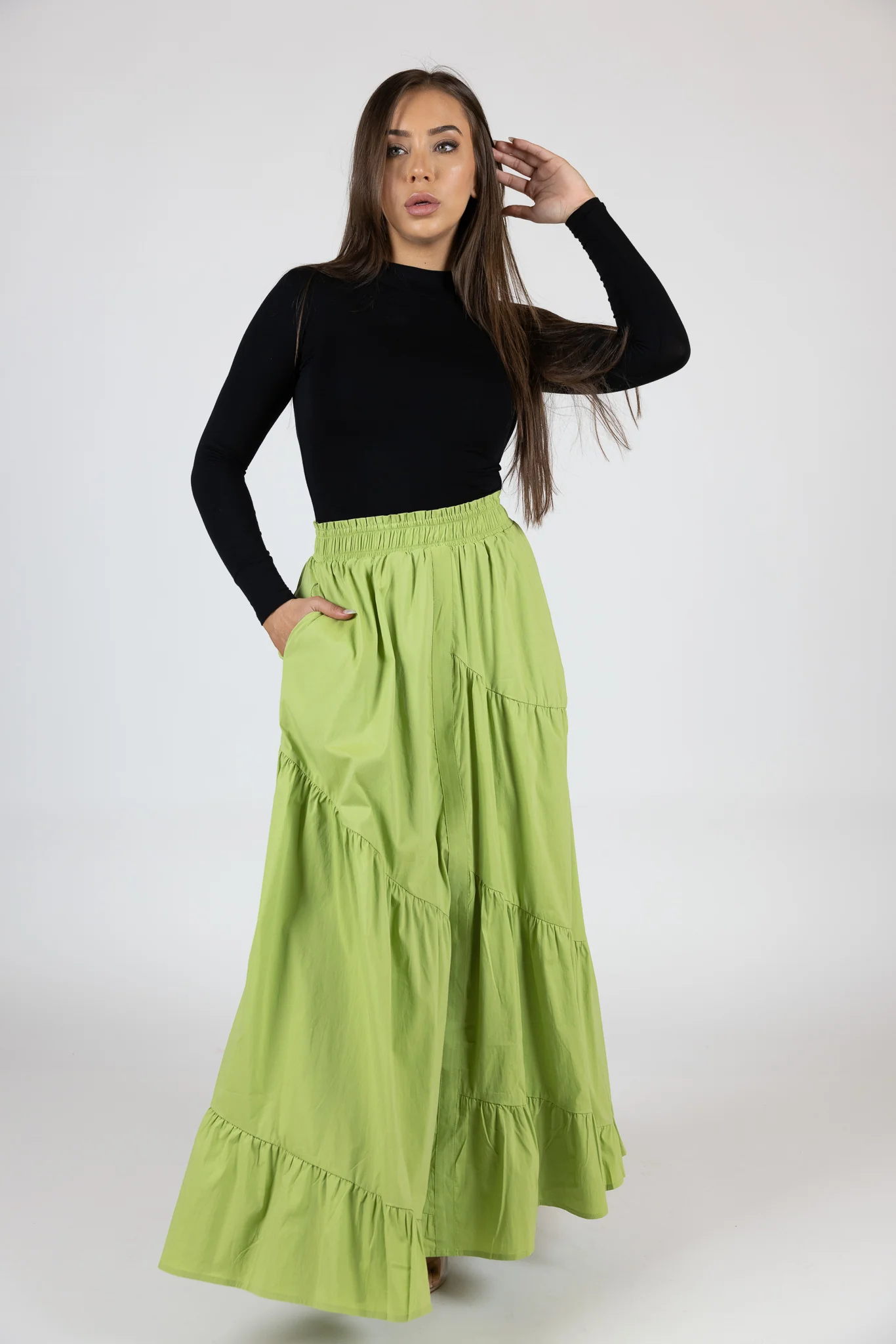 Cotton Tiered Skirt - Image 5