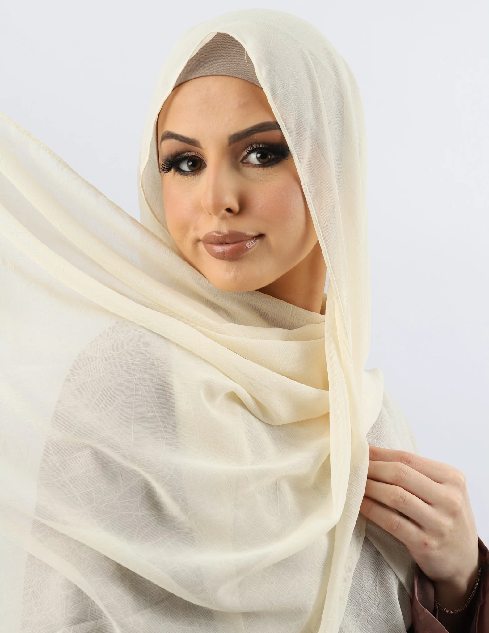 Crinkled Chiffon Shawl - Image 9