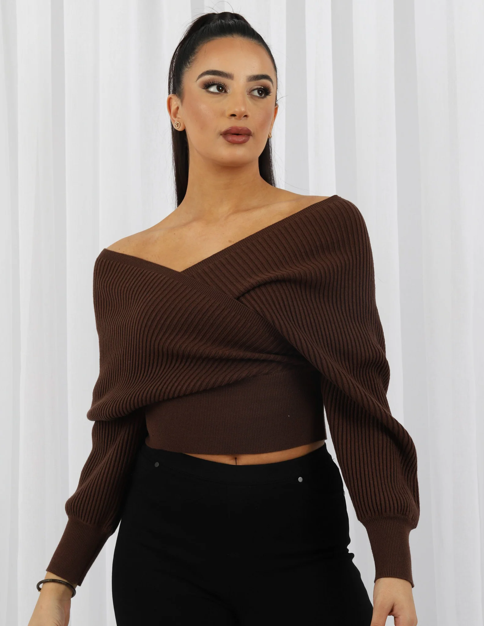 Cross Over Knit Top - Image 13