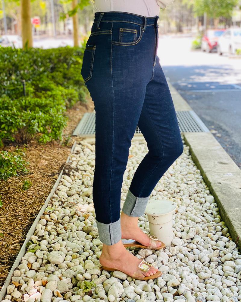 Cuff Bottom Jeans - Image 3