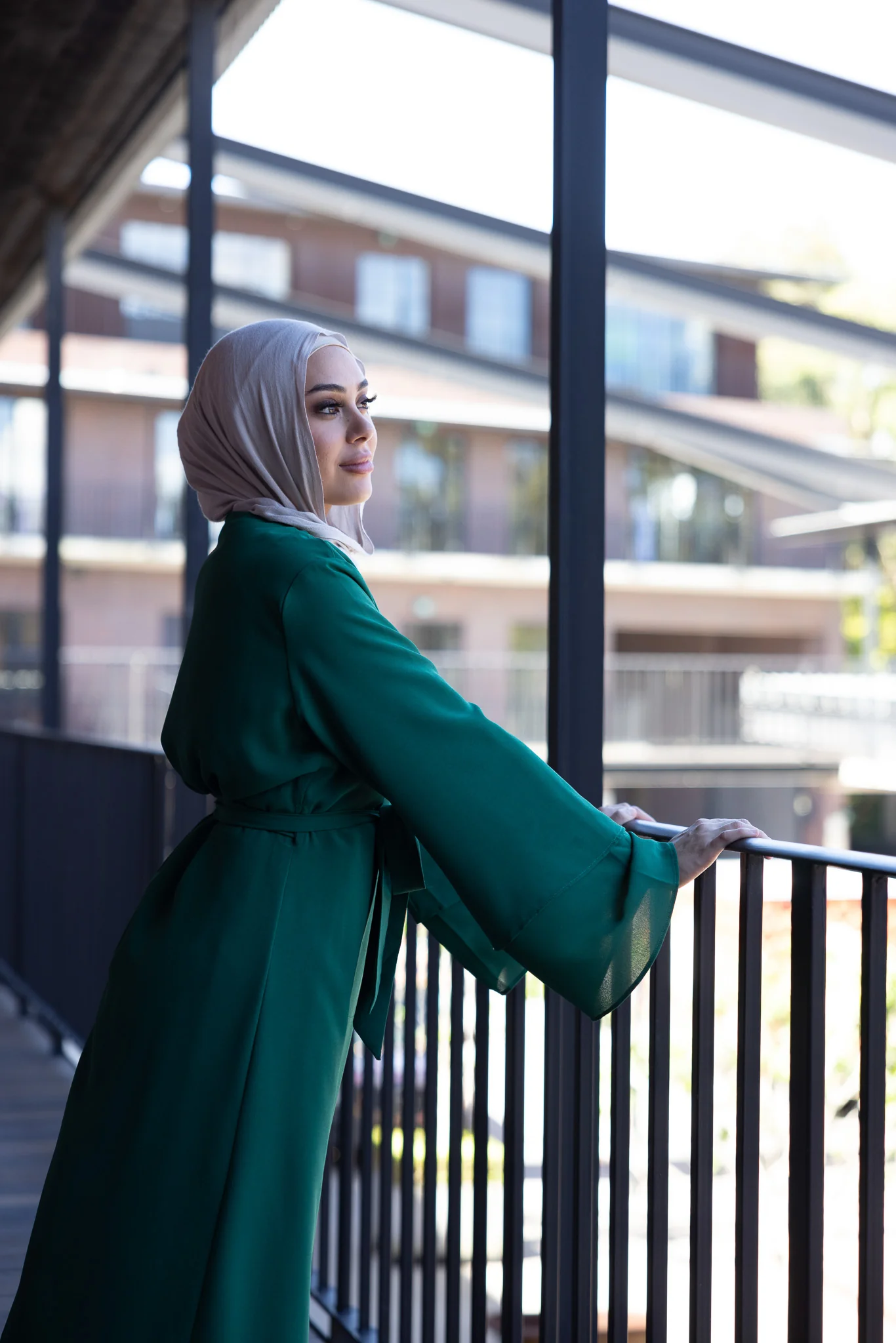 Dala Layered Wrap Abaya - Image 2