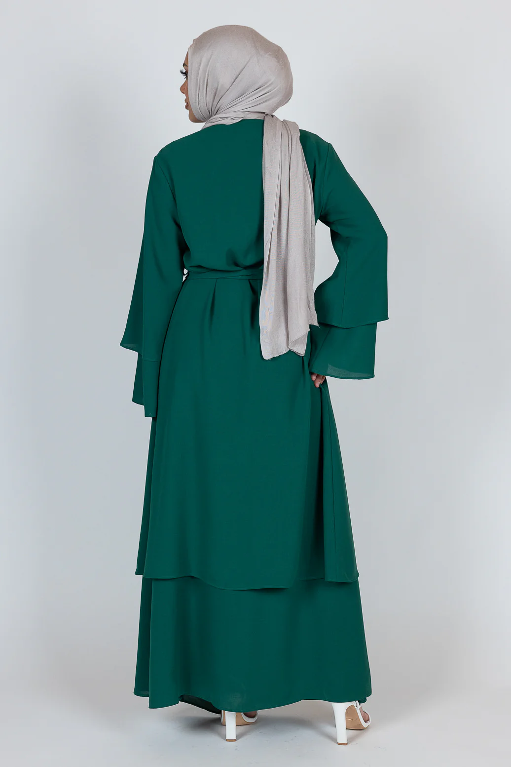 Dala Layered Wrap Abaya - Image 8