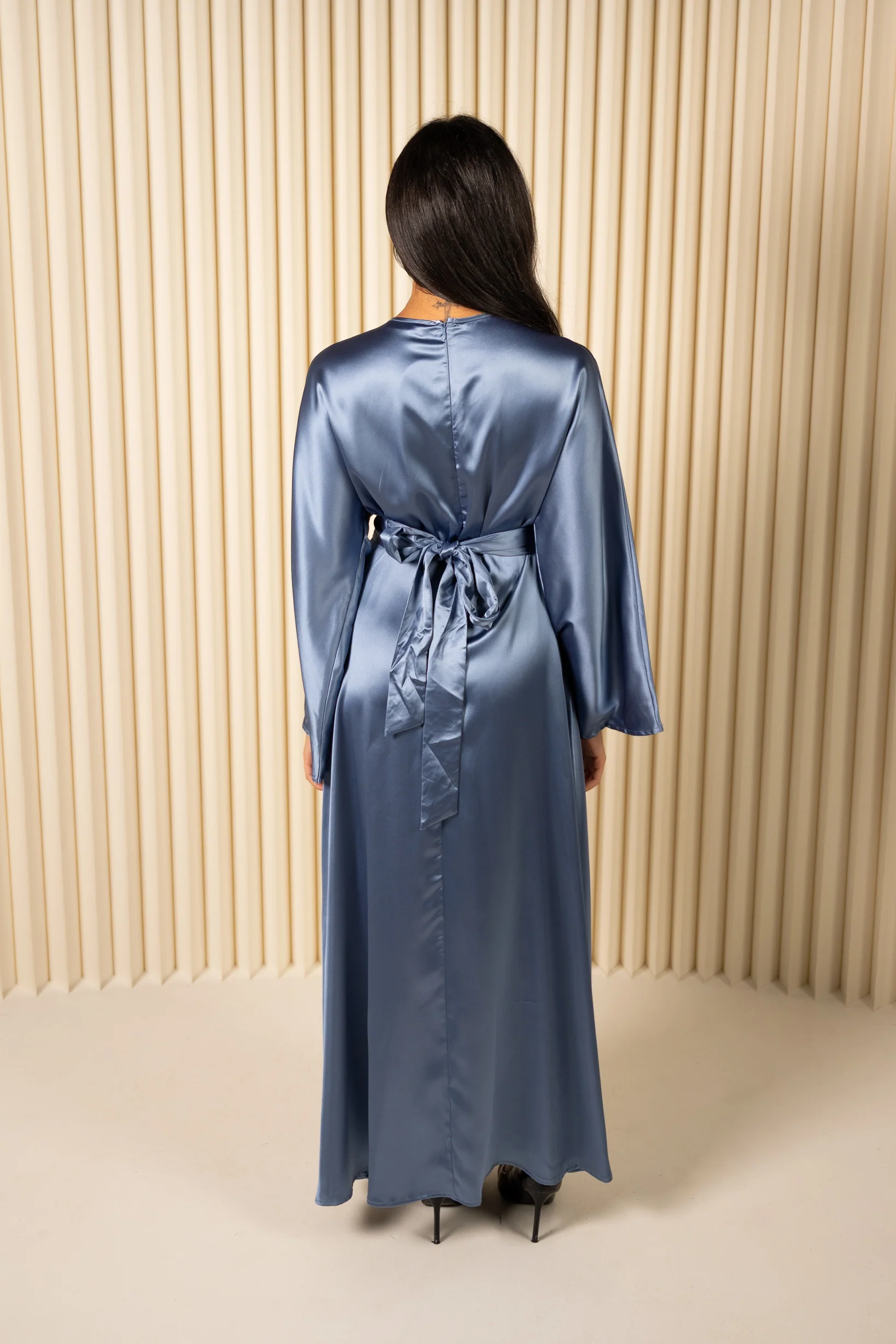 Dallal Satin Tie Back Dress - Image 3