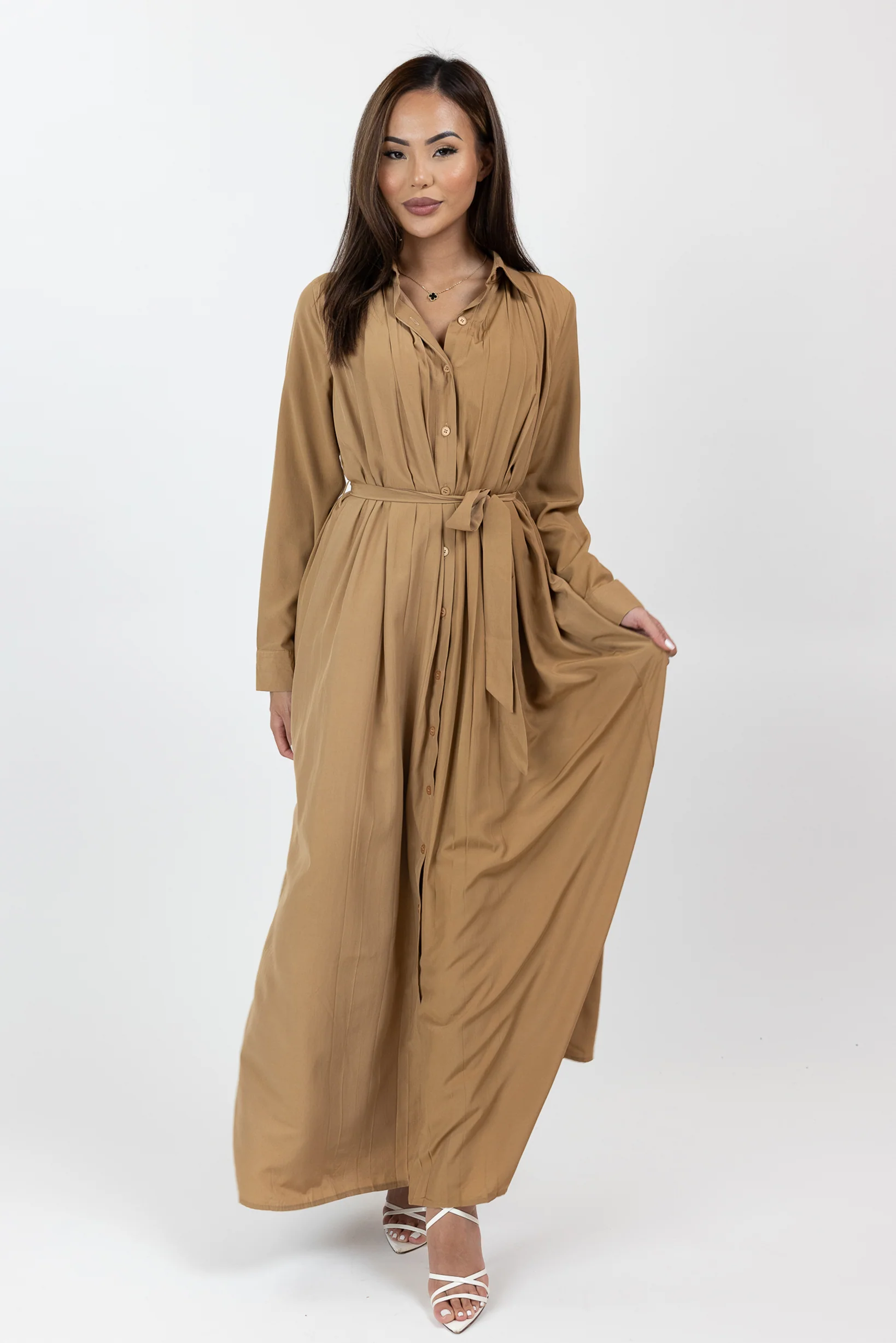 Dara Pleated Shirt Dress - Image 2