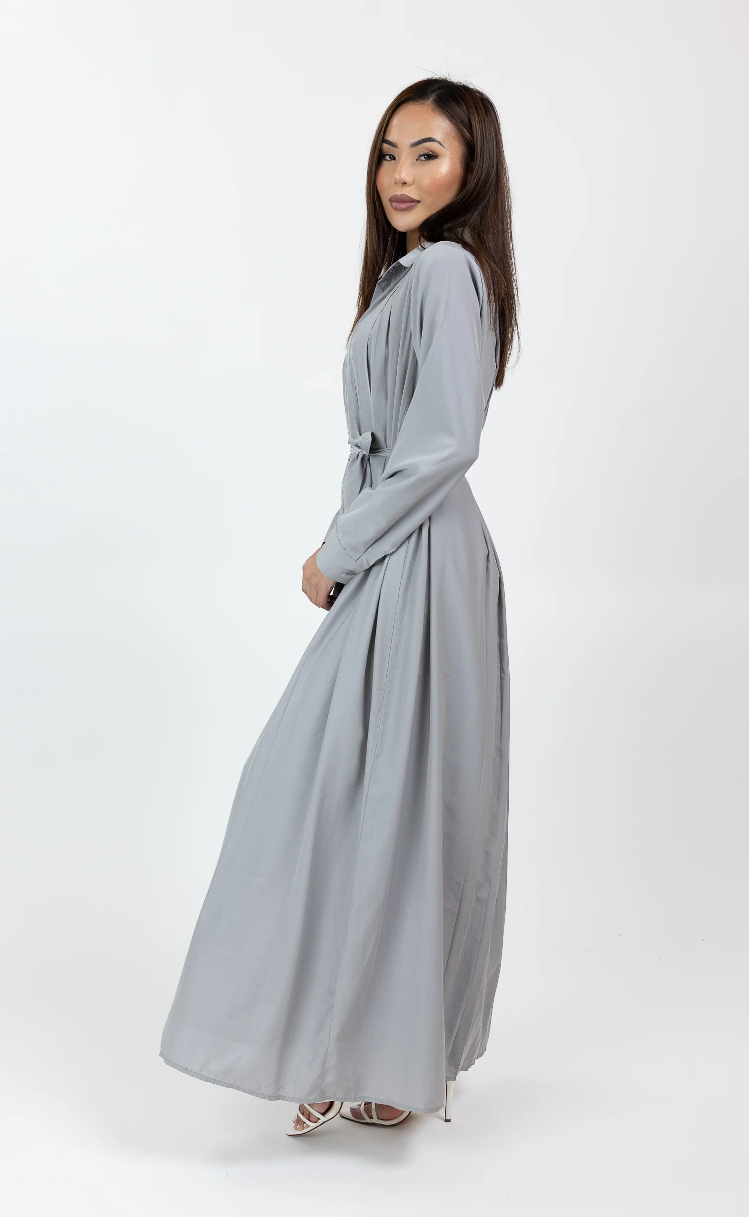 Dara Pleated Shirt Dress - Image 8
