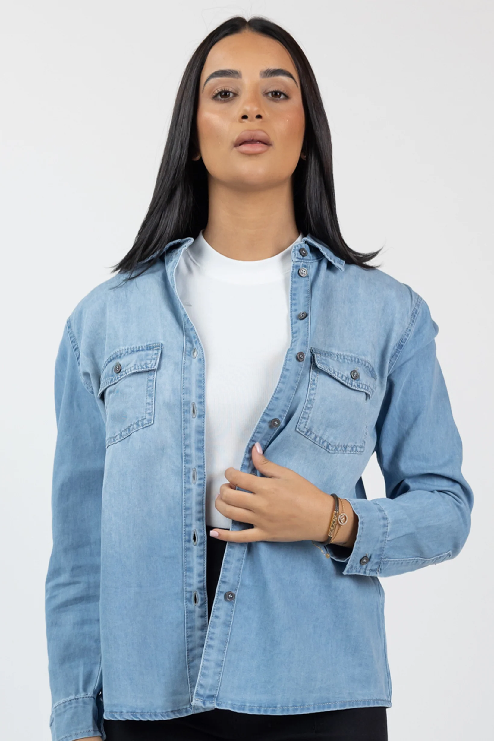 Denim Basic Shirt - Image 3