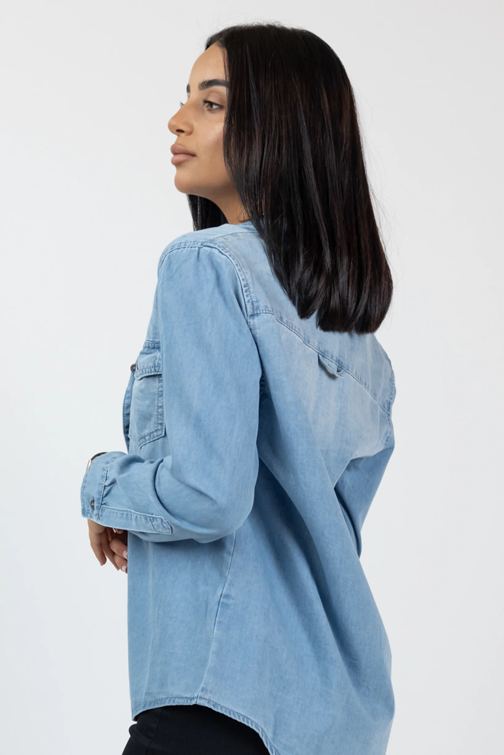 Denim Basic Shirt - Image 4