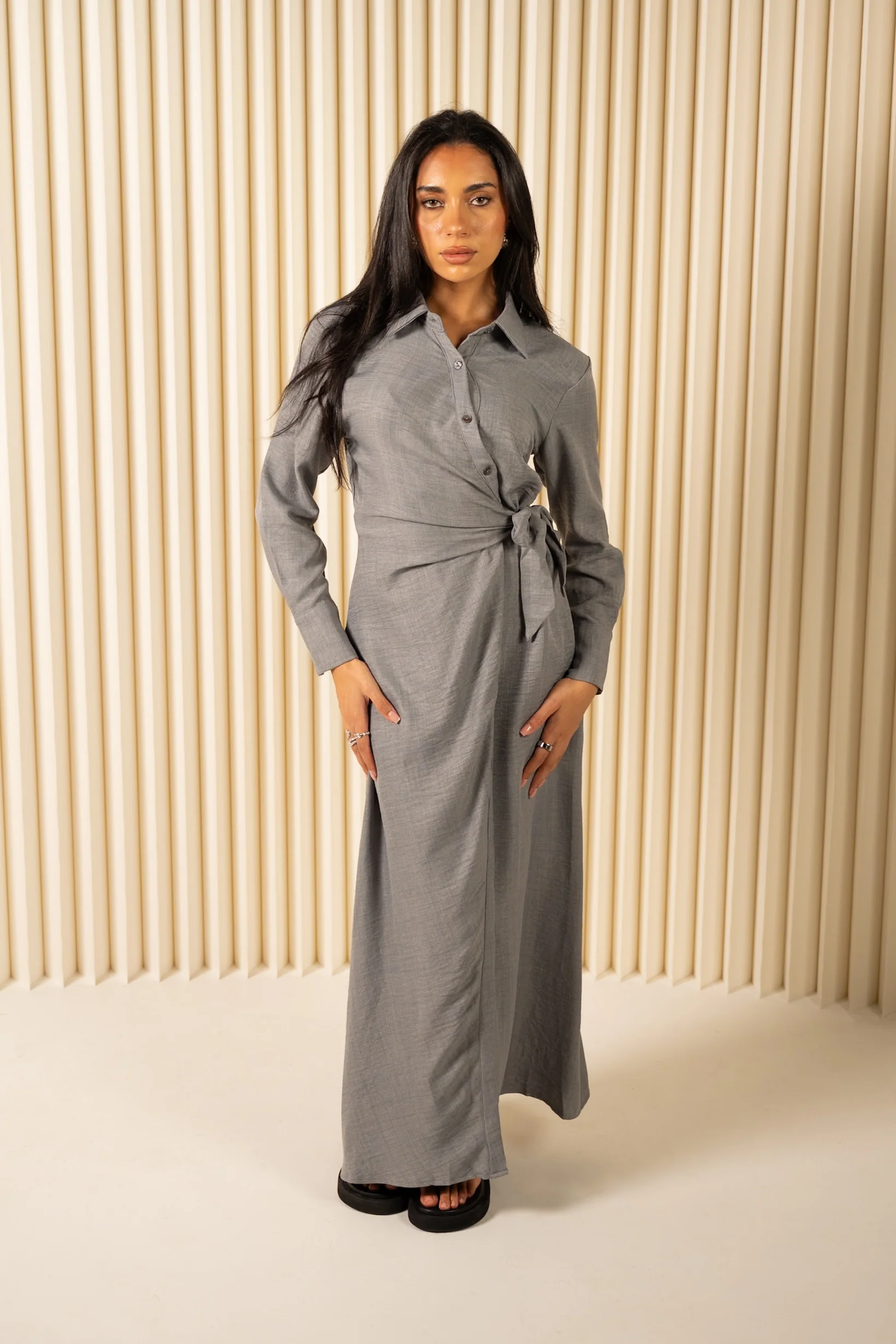 Denize Shirt Wrap Dress - Image 4