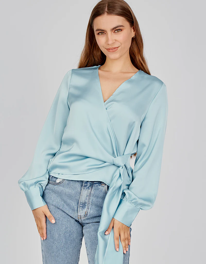 Drape Wrap Blouse - Image 9