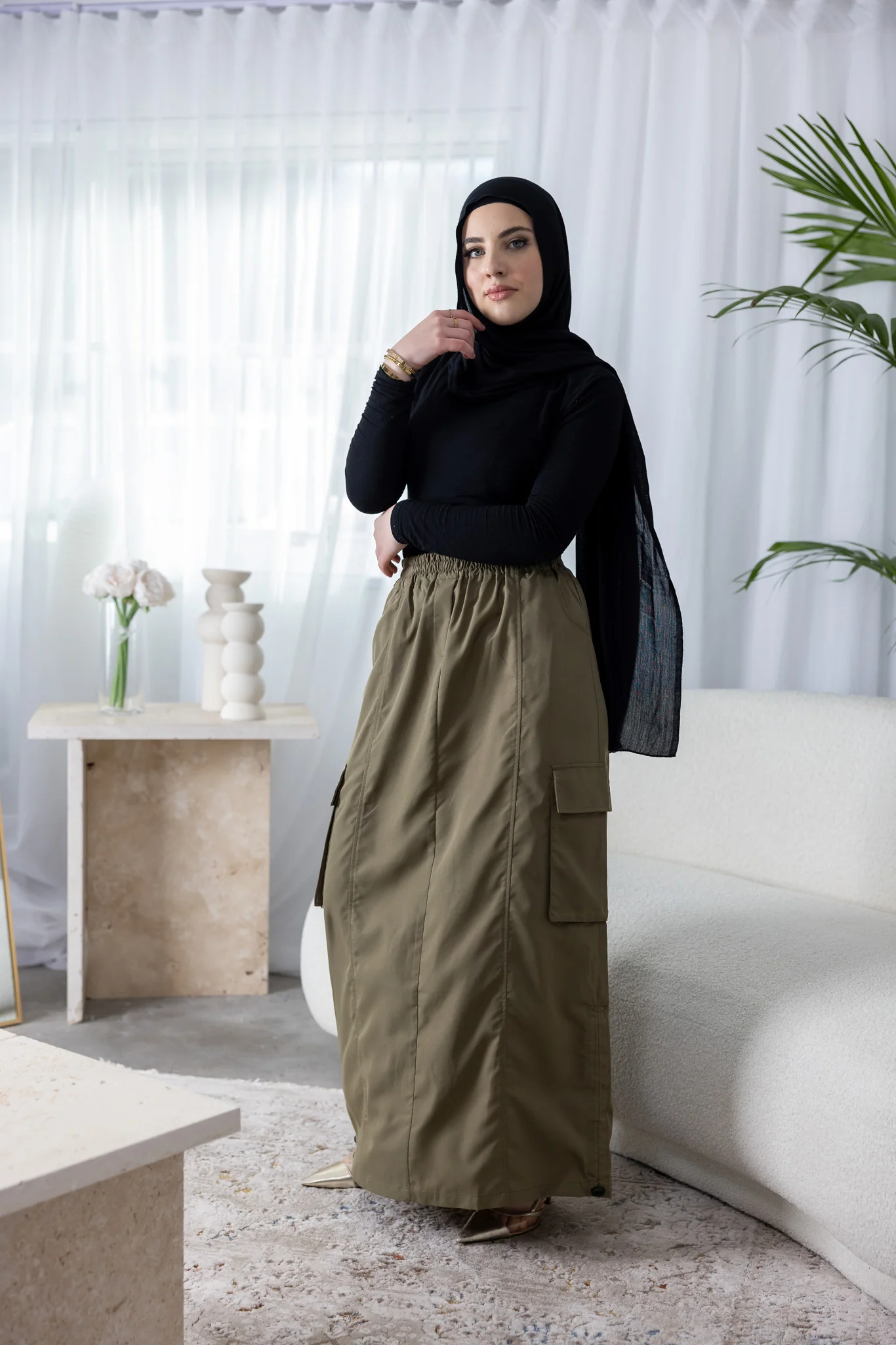 Drawstring Cargo Skirt - Image 5
