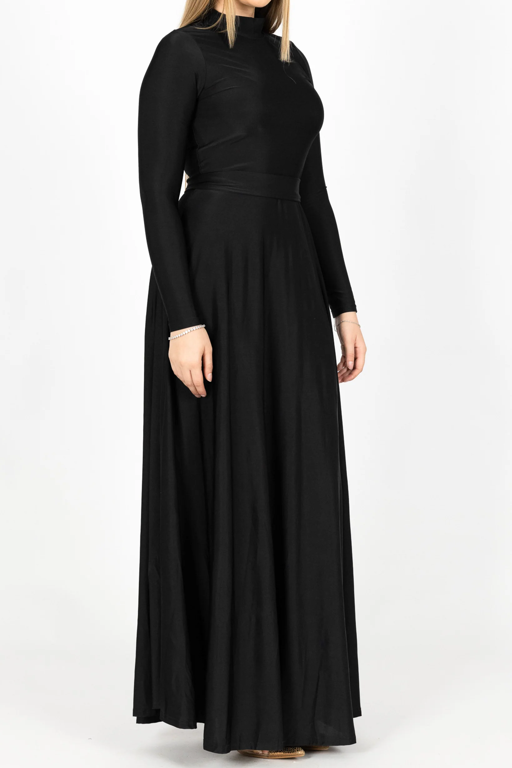 Elara Satin Maxi Dress - Image 10