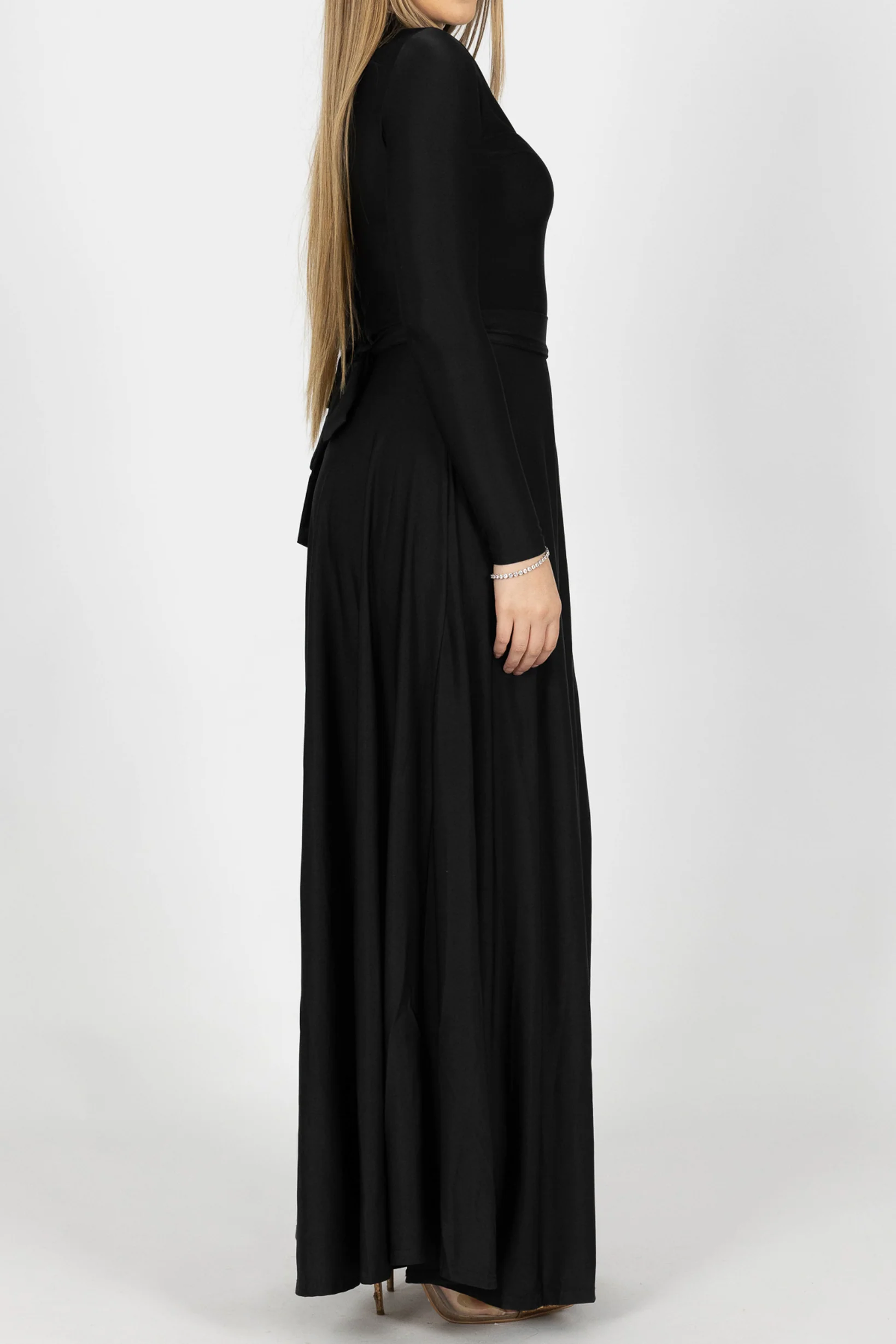 Elara Satin Maxi Dress - Image 11
