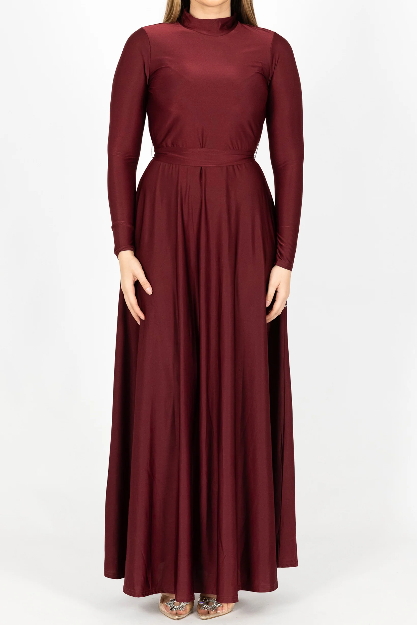 Elara Satin Maxi Dress - Image 5