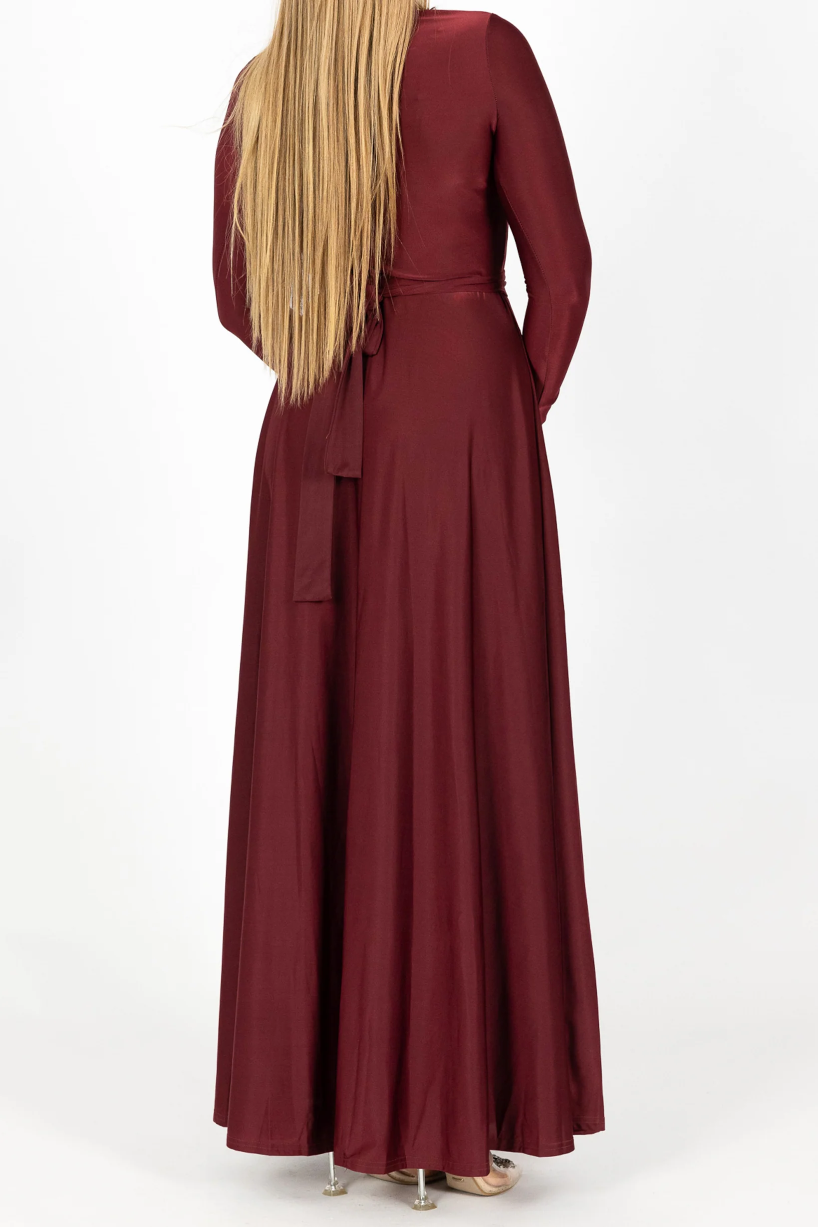 Elara Satin Maxi Dress - Image 8
