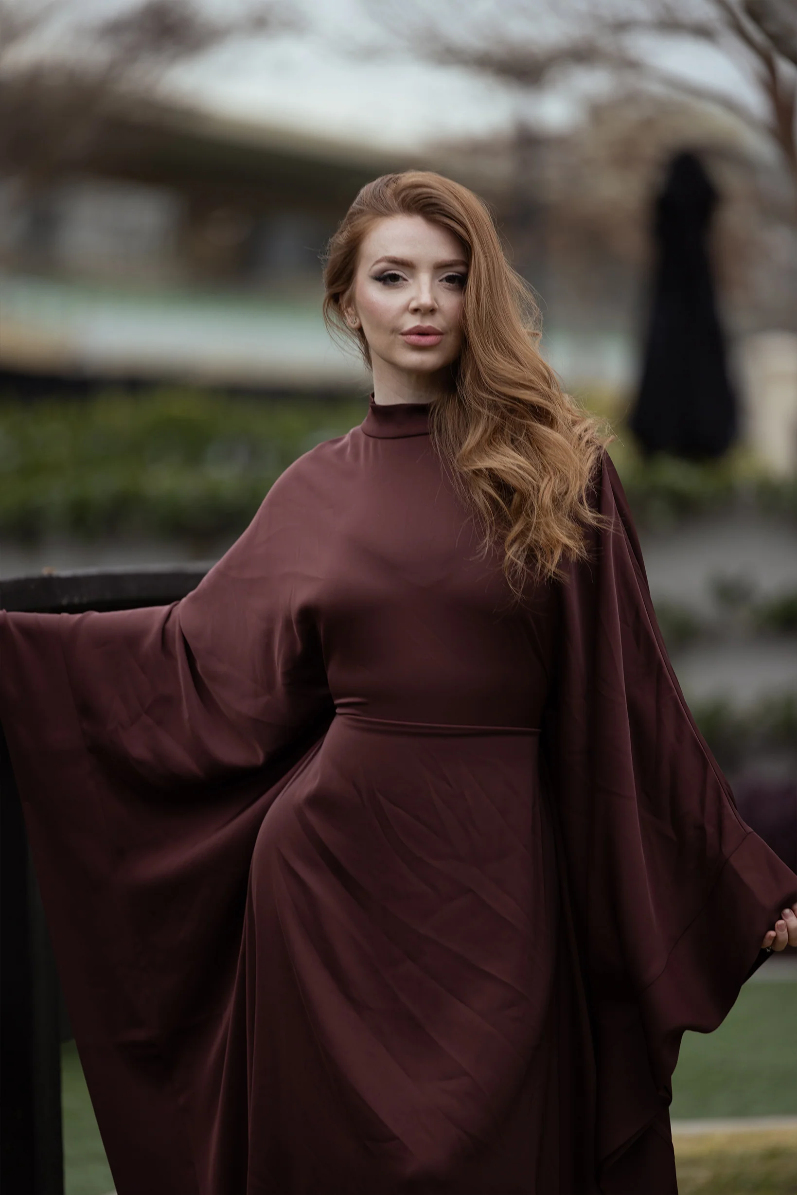 Eminent Satin Tie Back Kaftan - Image 3