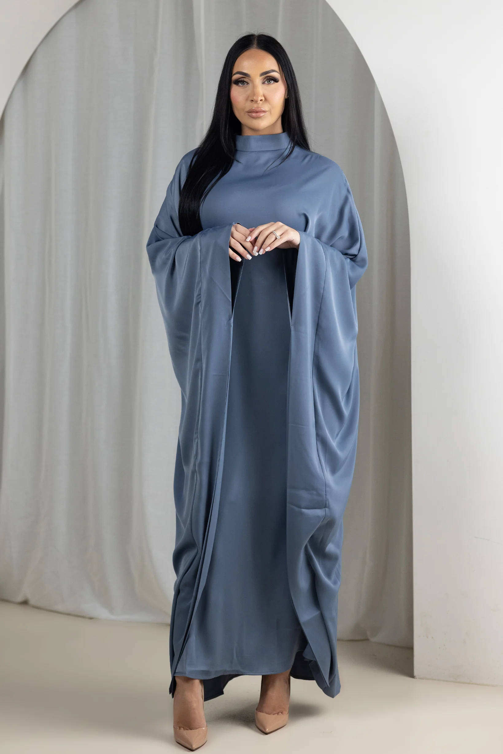 Eminent Satin Tie Back Kaftan - Image 9