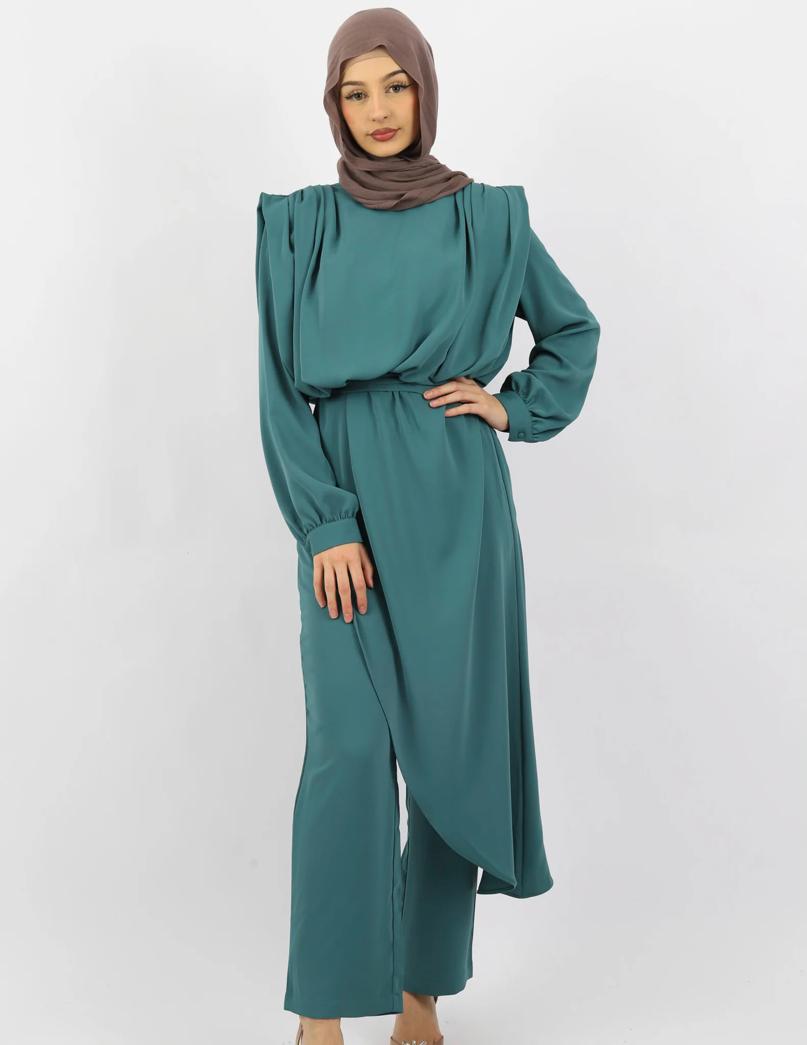 Escape Azora Asymmetric Blouse and Pants Set - Image 10