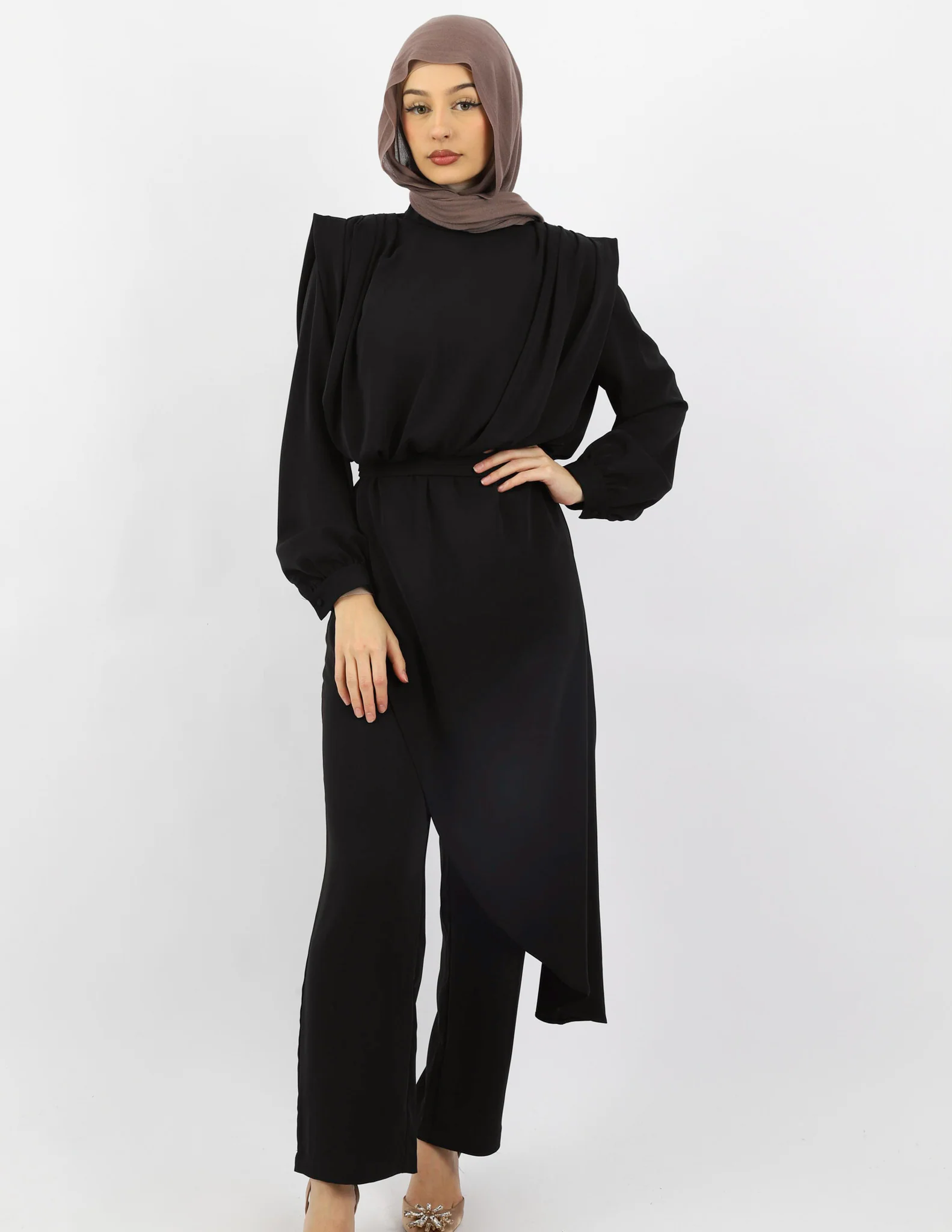 Escape Azora Asymmetric Blouse and Pants Set - Image 4
