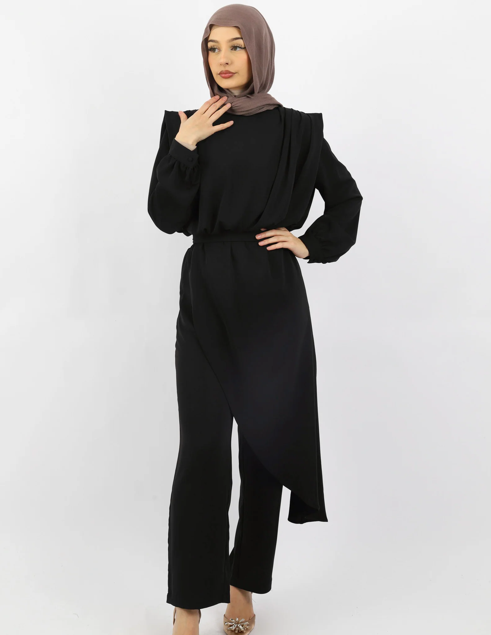 Escape Azora Asymmetric Blouse and Pants Set - Image 7