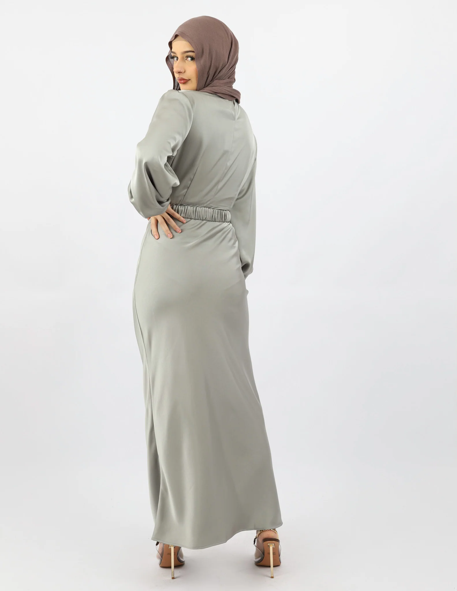 Escape Maysoon Satin Dress - Image 17