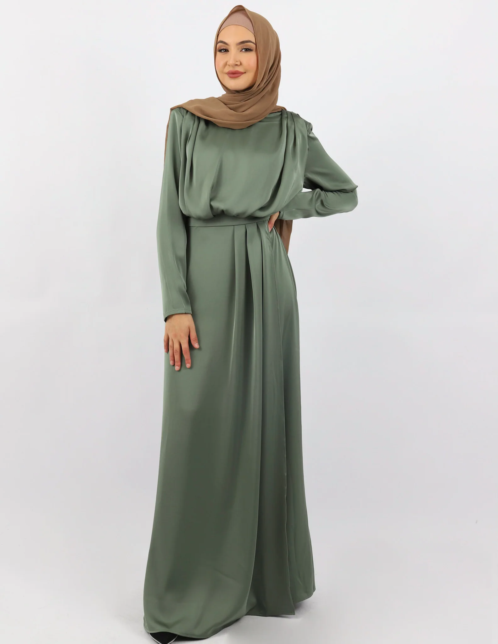 Escape Pleat Wrap Dress - Image 11