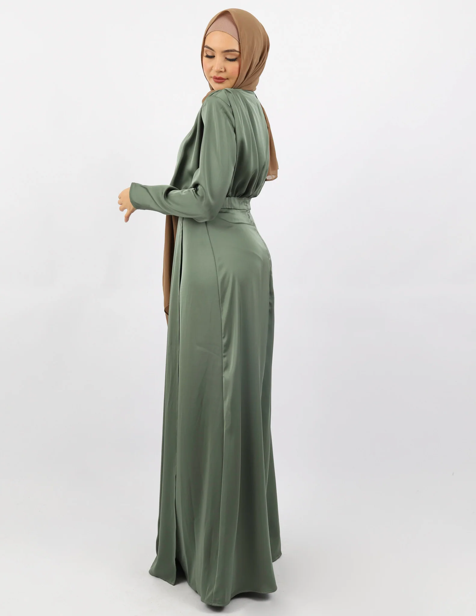 Escape Pleat Wrap Dress - Image 13