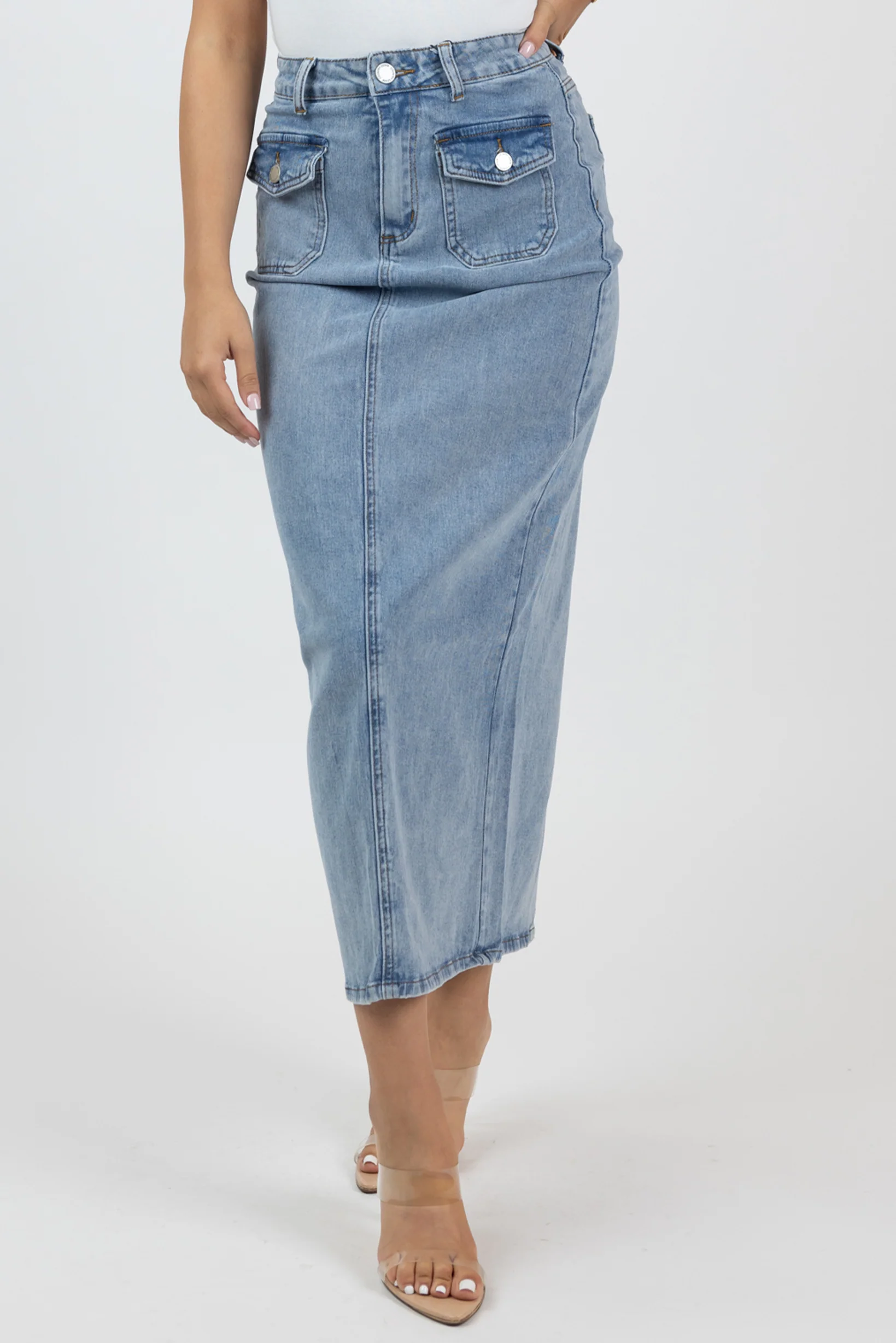 Front Pocket Light Maxi Skirt - Image 3