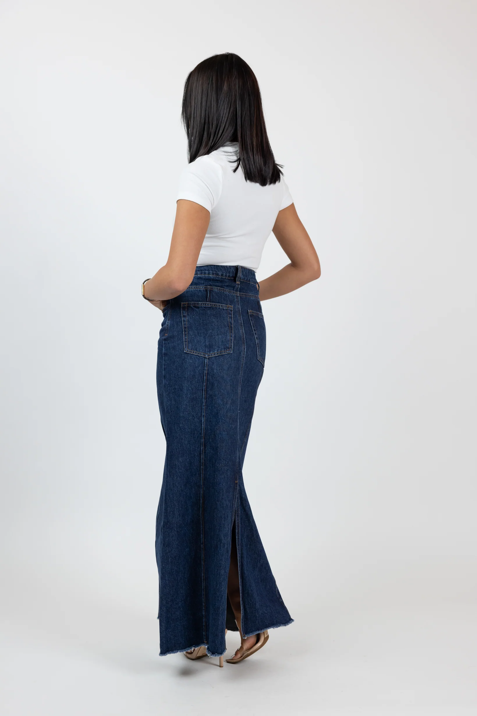 Halona Denim Maxi Skirt - Image 16