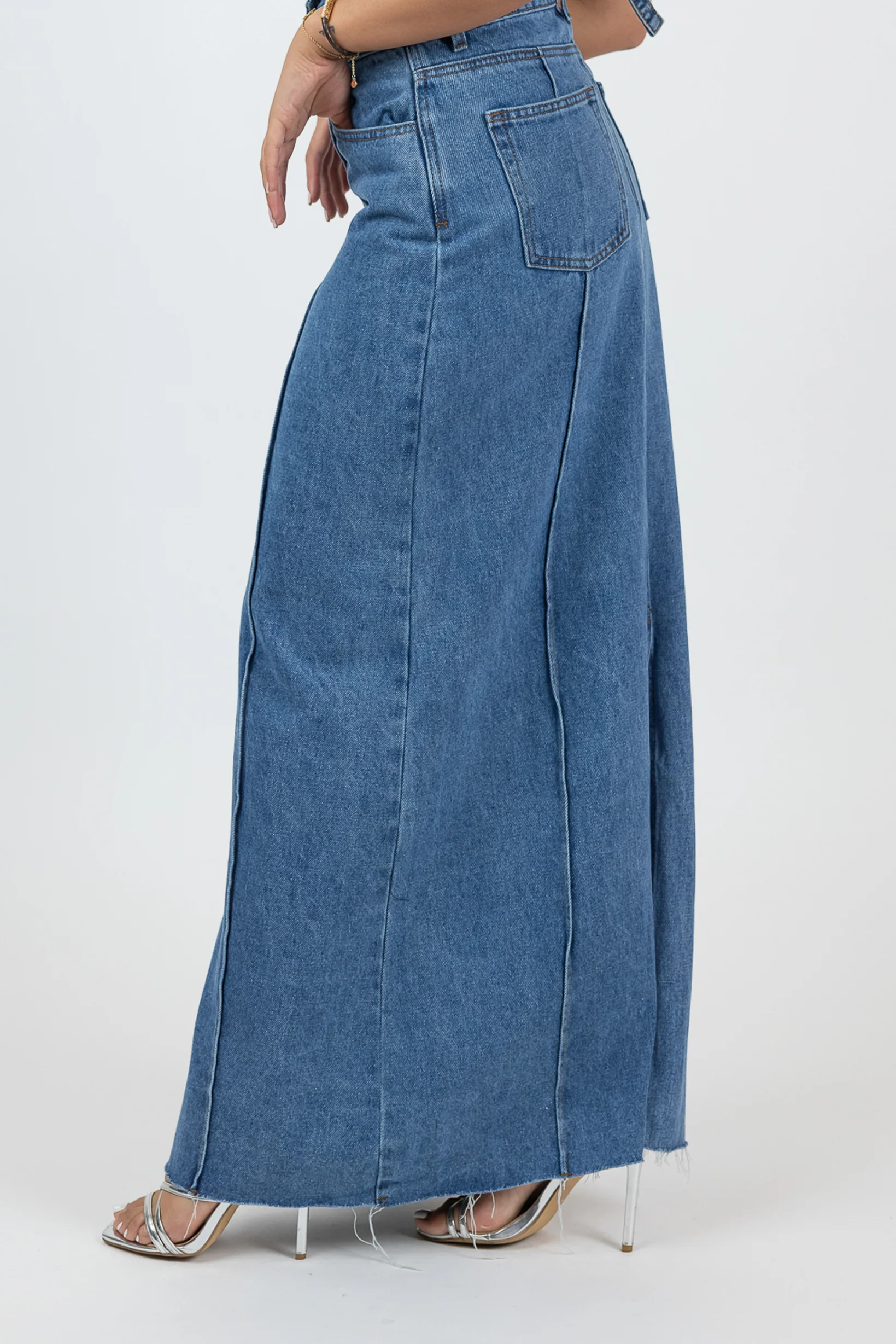 Halona Denim Maxi Skirt - Image 3