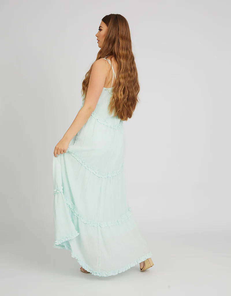 Halter Neck Linen Frill Dress - Image 5