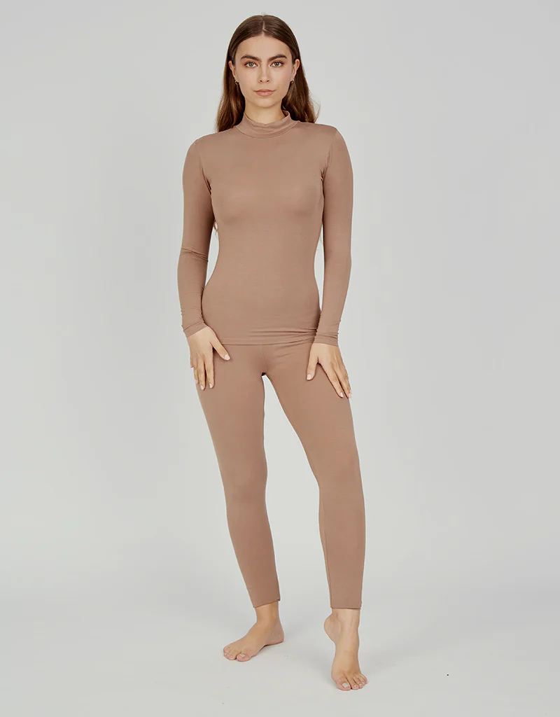 High Neck Cotton Body Top - Dark Shades - Image 16