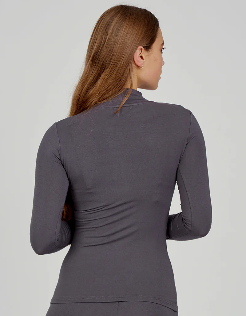 High Neck Cotton Body Top - Dark Shades - Image 34