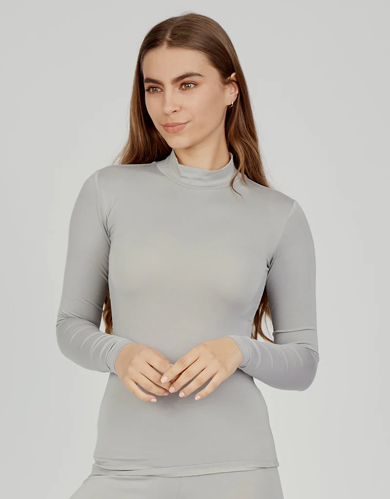 High Neck Cotton Body Top - Light Shades - Image 14